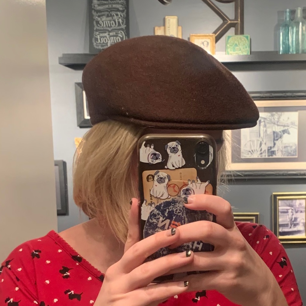Brown Foldafelt Cap